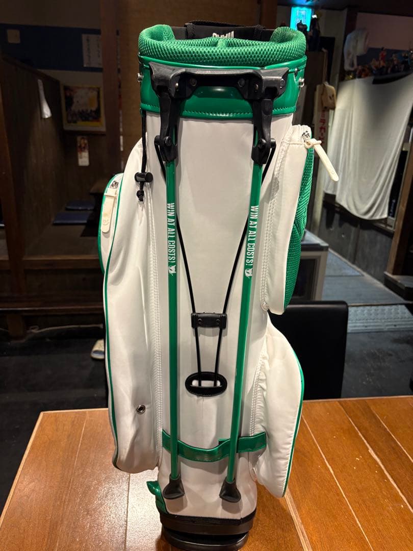 まる　希少　WAAC キャディバック　ホワイト/グリーン