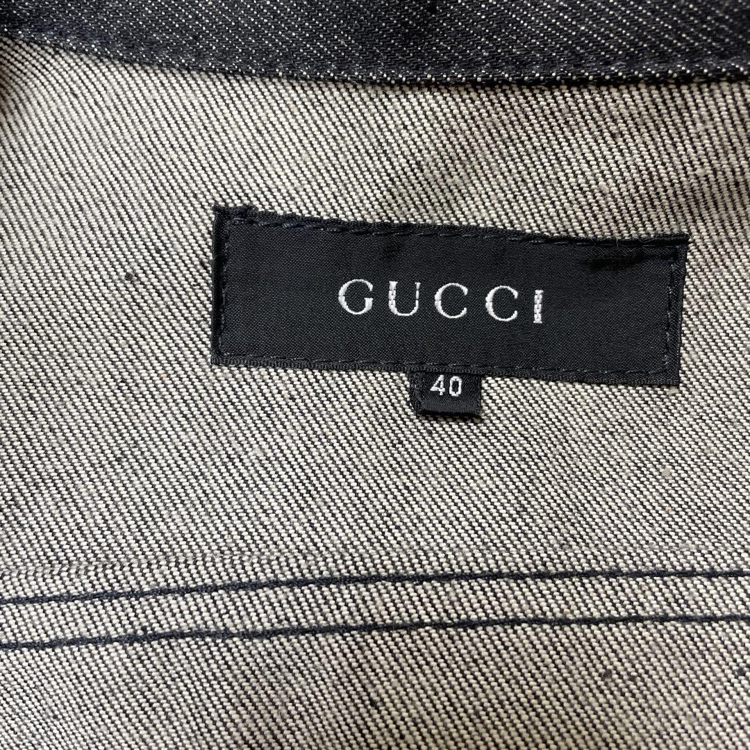 こうのとりGUCCI グッチ トムフォード期　デニムジャケット　ブラック