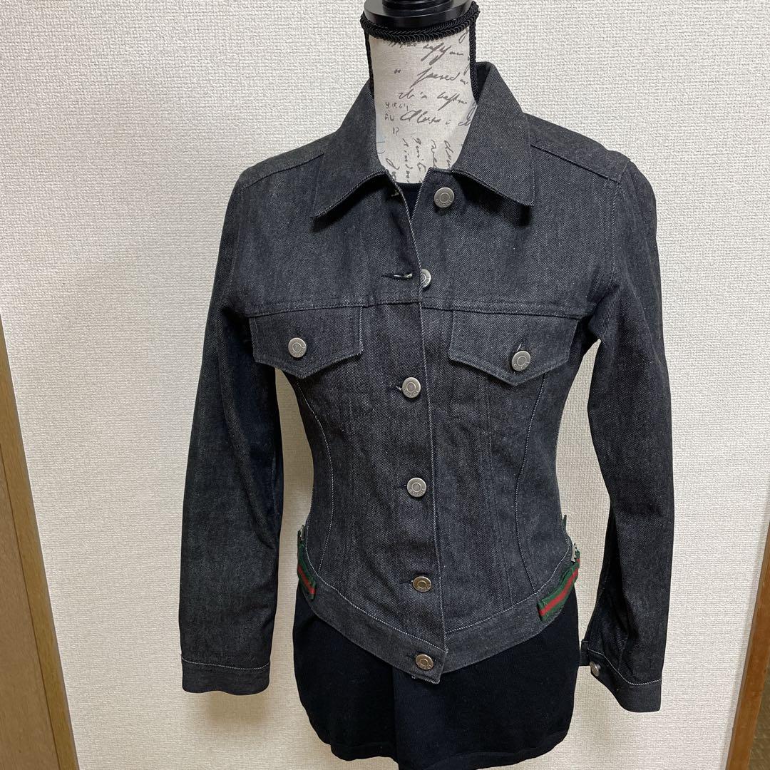 こうのとりGUCCI グッチ トムフォード期　デニムジャケット　ブラック