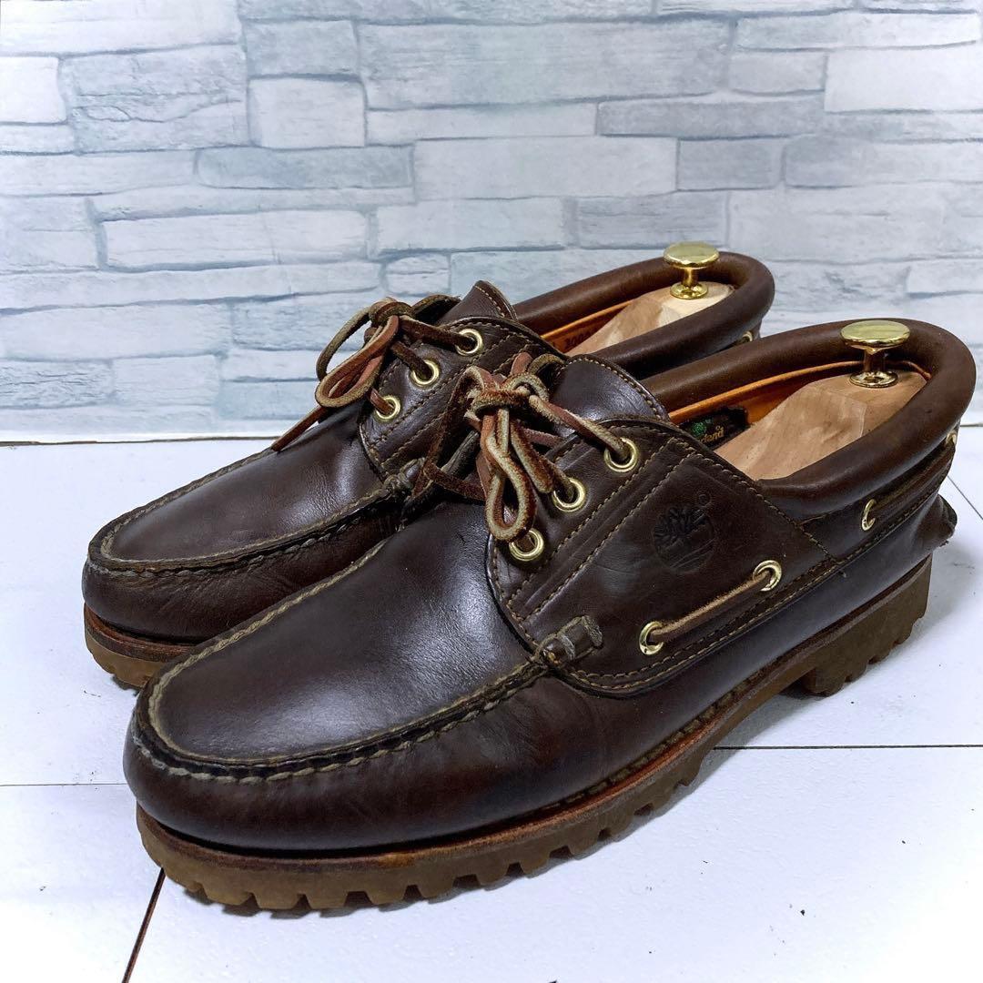 ティンバーランド 3eye クラシックラグ 茶色 デッキシューズ 本革 28