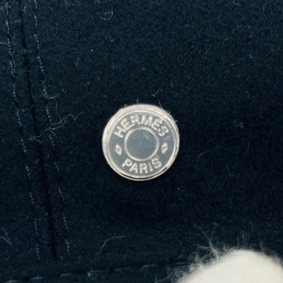 HERMES エルメス サントノーレ ベレー帽 ブラック カシミア