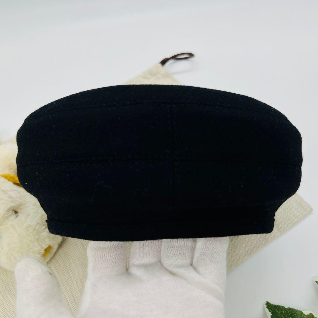 HERMES エルメス サントノーレ ベレー帽 ブラック カシミア