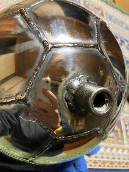 激レア　ステンレス製　サッカーボール