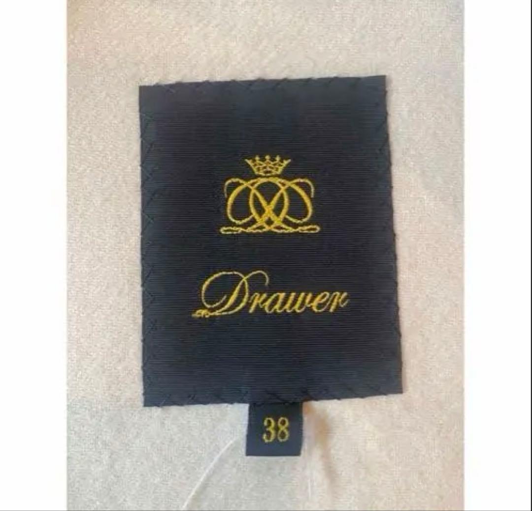 ドゥロワー drawer メルトンノーカラーコート　38 ブラミンク　コクーン
