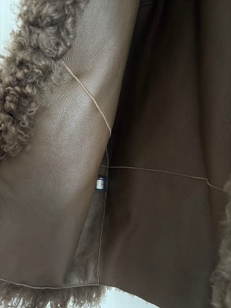 L'Appartement ブランカMOUTON VESTブラウンカーキ