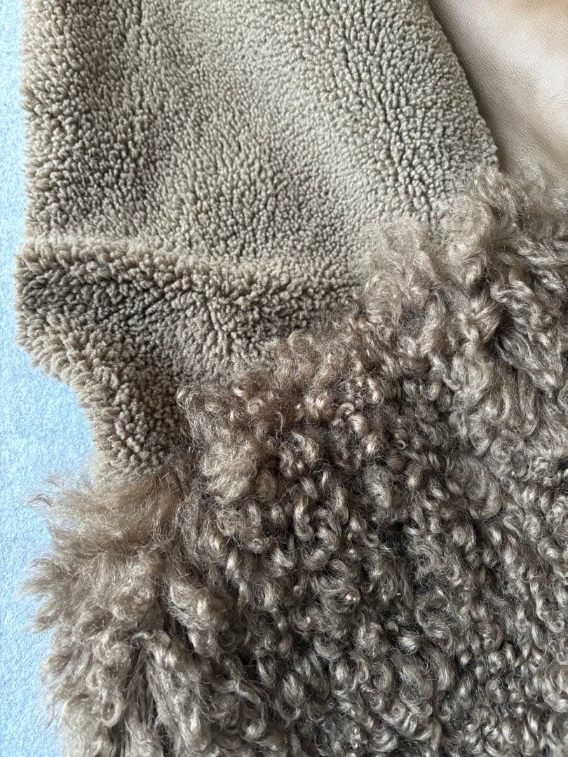 L'Appartement ブランカMOUTON VESTブラウンカーキ