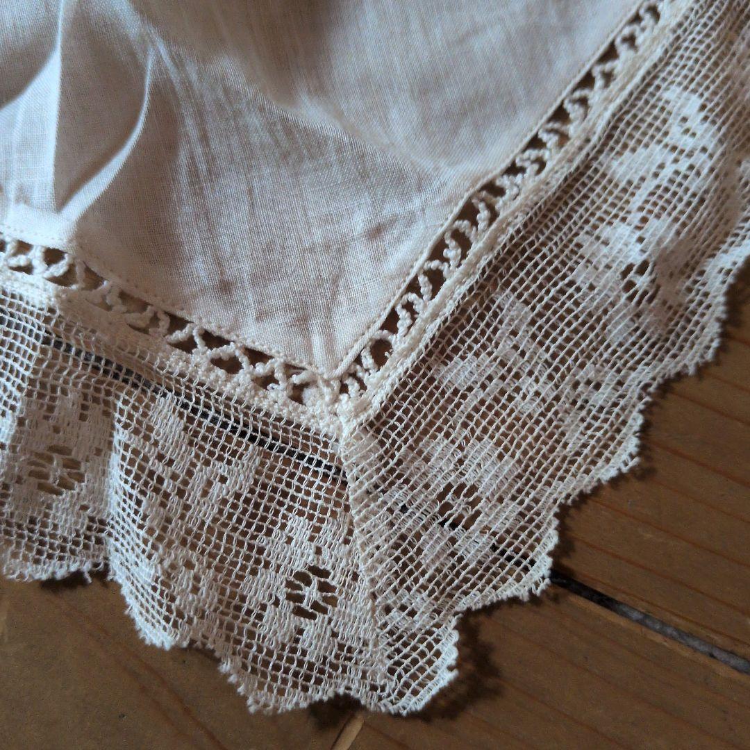 値下げ終了！希少　フランス　アンティークレースエプロン