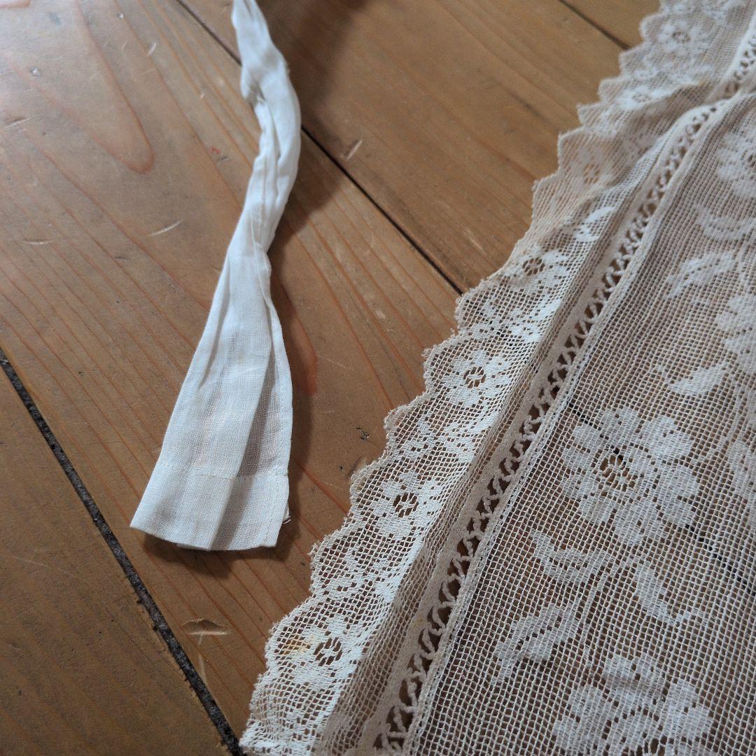 値下げ終了！希少　フランス　アンティークレースエプロン