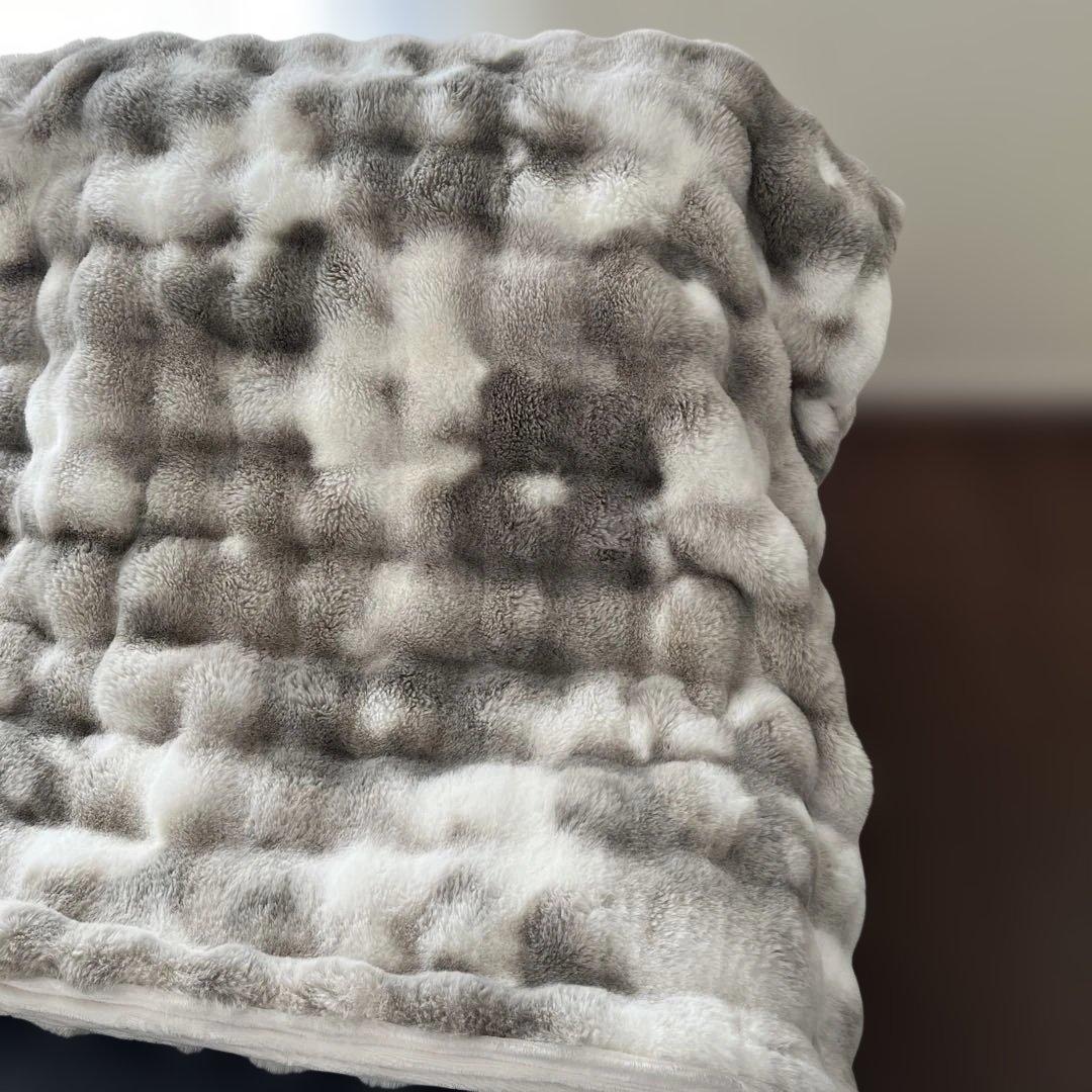 【美品】Francfranc WARMYポコモコファー掛布団カバーシングル