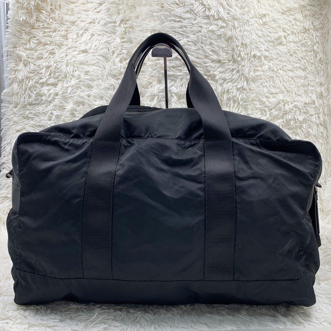 【✨極美品✨】プラダ ボストンバッグ 2way 三角ロゴ ナイロン ブラック