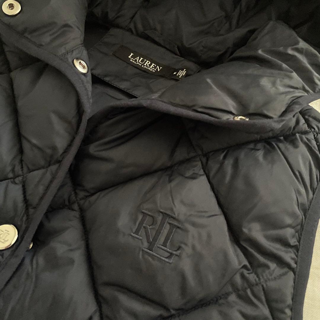 ラルフローレン♡ ロングベスト　ビッグロゴ刺繍　ネイビー