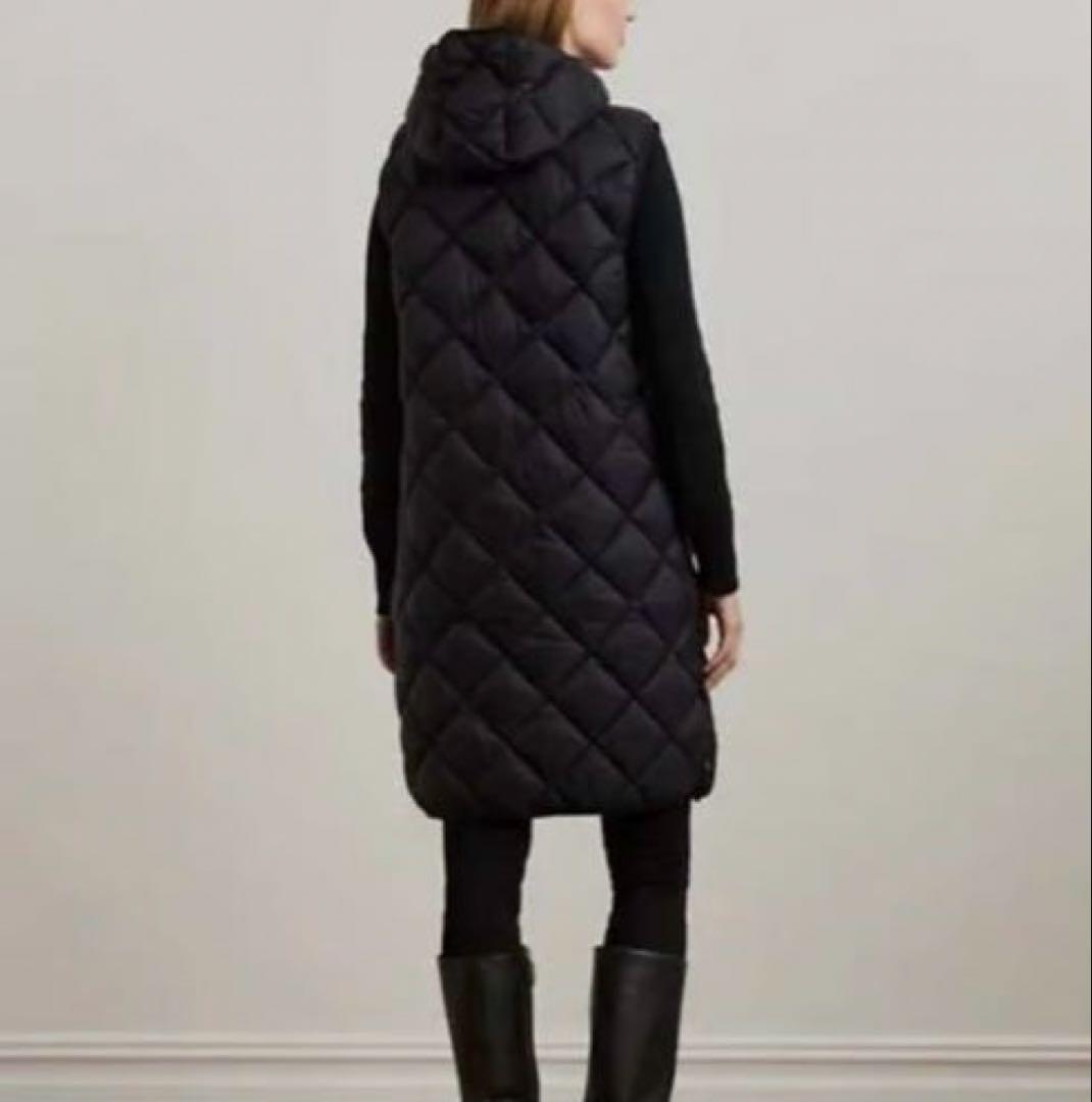 ラルフローレン♡ ロングベスト　ビッグロゴ刺繍　ネイビー