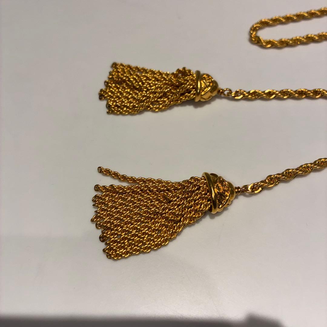 ソニアリキエル　ゴールドカラー　フリンジ　タッセル　ラリエット