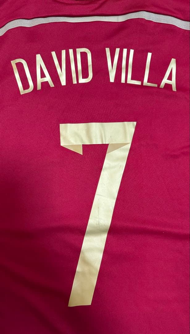 スペイン代表 2014年 ホーム ユニフォーム ダビド・ビジャ Oサイズ