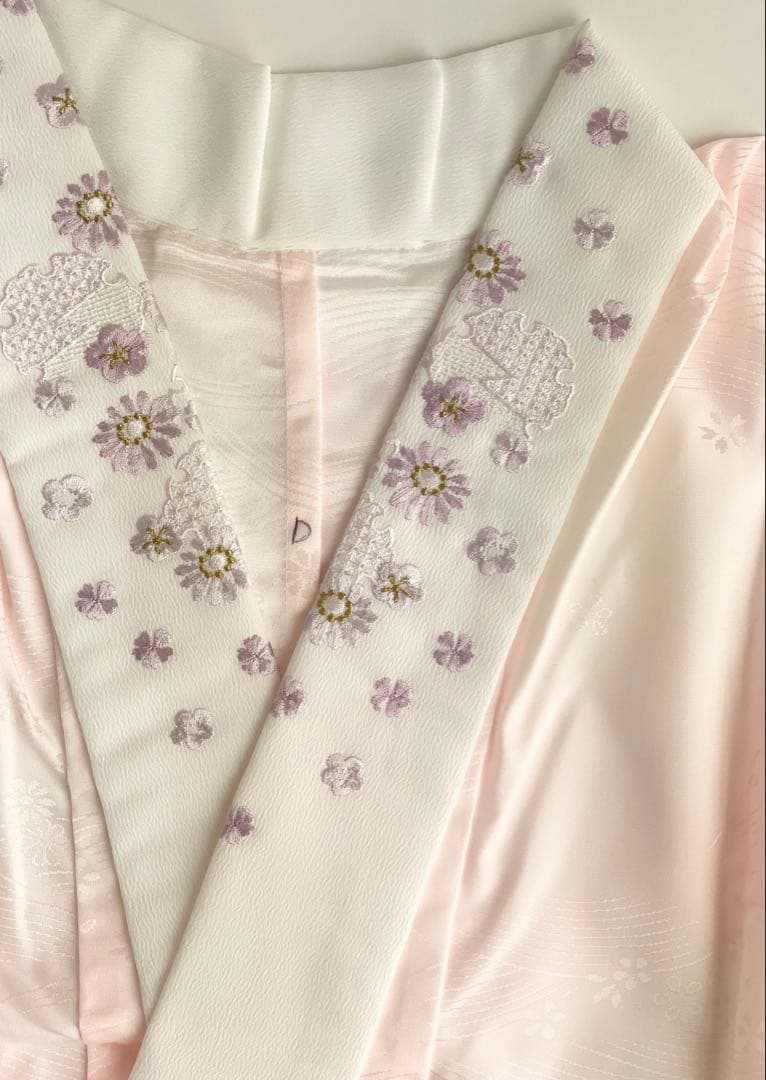 【在庫セール！42枚セット】刺繍半衿付き　長襦袢　振袖用　A