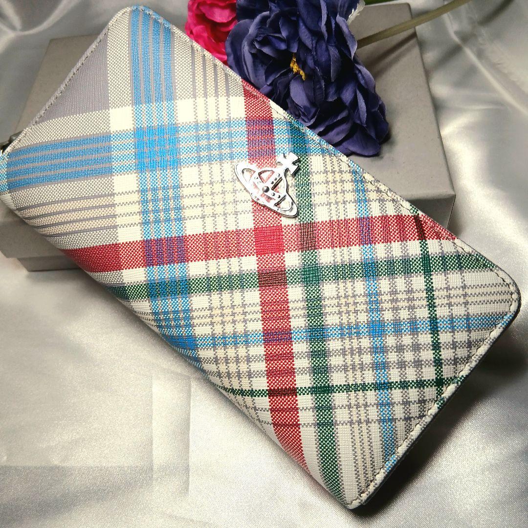 新品未使用【ヴィヴィアンウエストウッド】長財布 オーブ タータンチェック