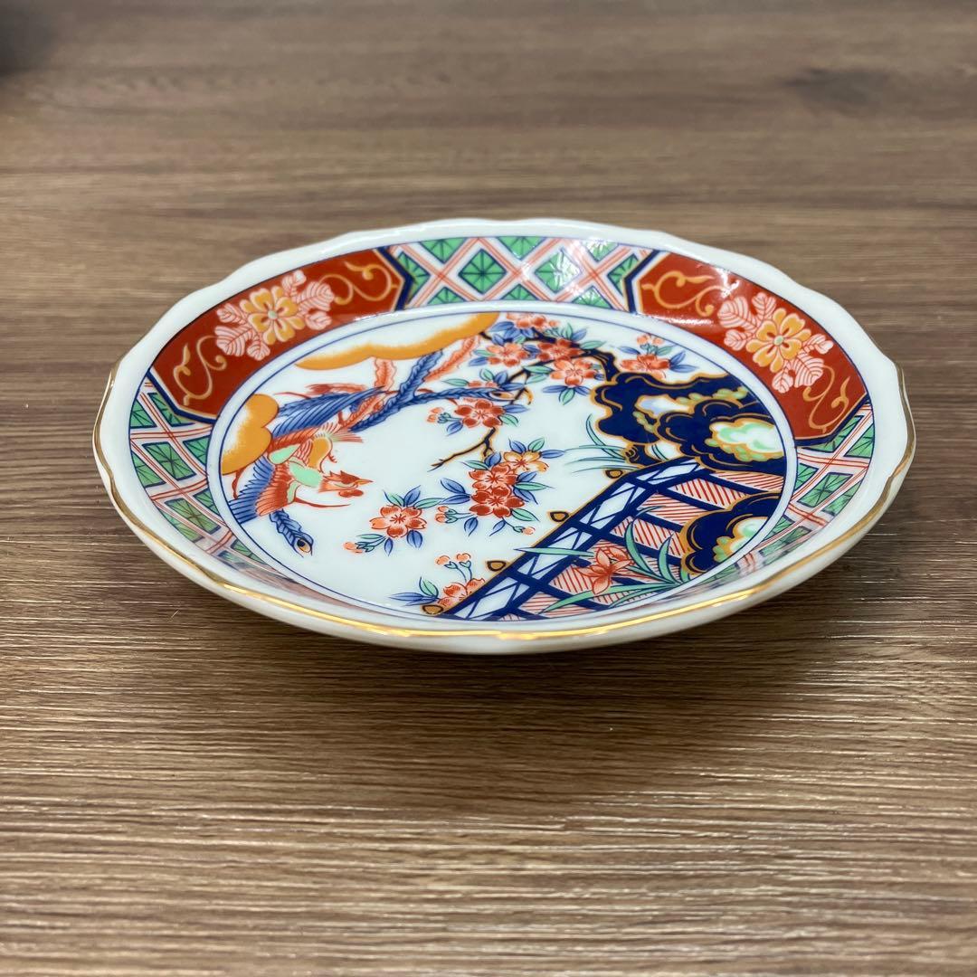 E-1 昭和レトロ 有田焼 大喜陶苑 古伊万里様式 盛皿 小皿 6点セット 金彩