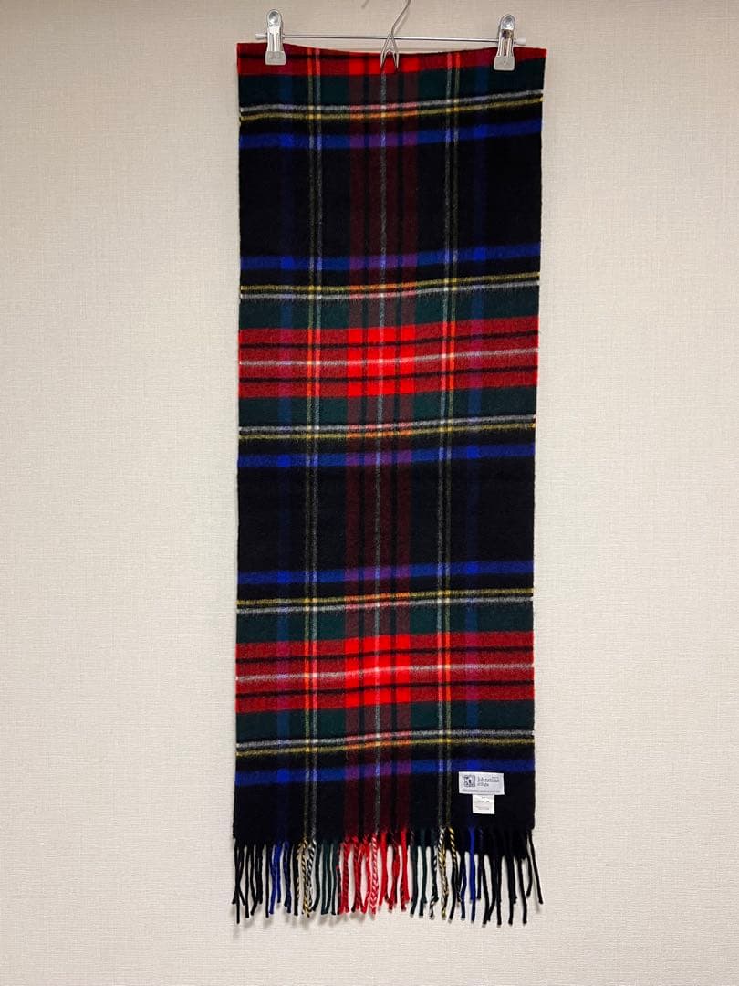 Johnstons of Elgin カシミヤマフラー タータンチェック