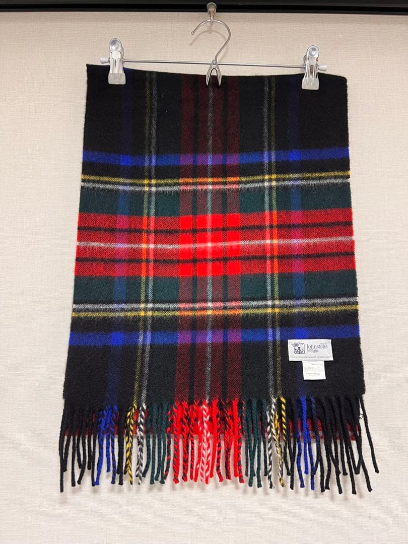 Johnstons of Elgin カシミヤマフラー タータンチェック