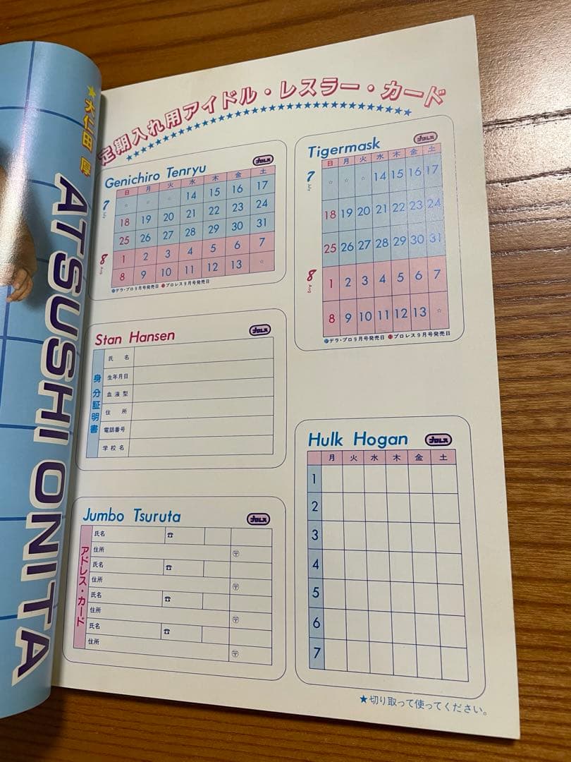 月刊プロレス 1982年 1983年 8冊　ハルクホーガン レスラー　カード