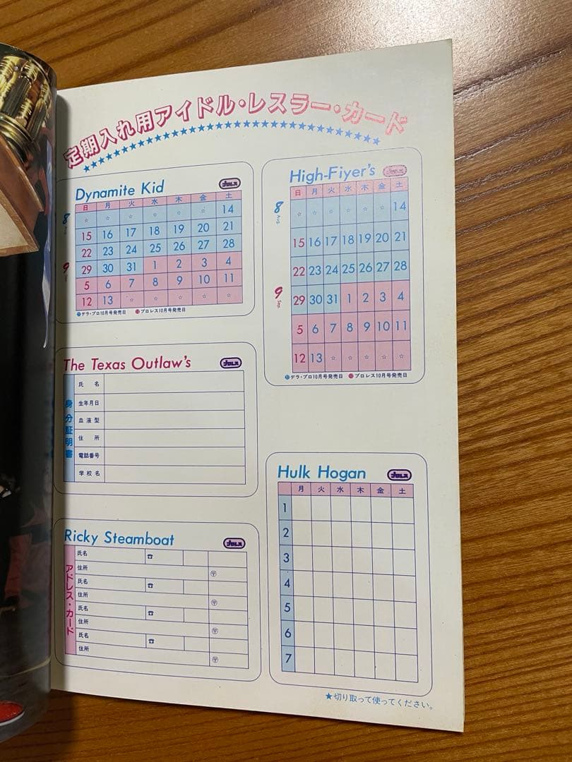 月刊プロレス 1982年 1983年 8冊　ハルクホーガン レスラー　カード