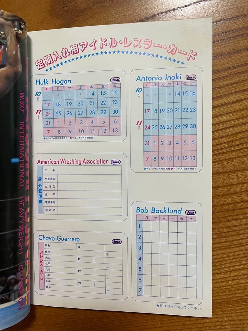 月刊プロレス 1982年 1983年 8冊　ハルクホーガン レスラー　カード
