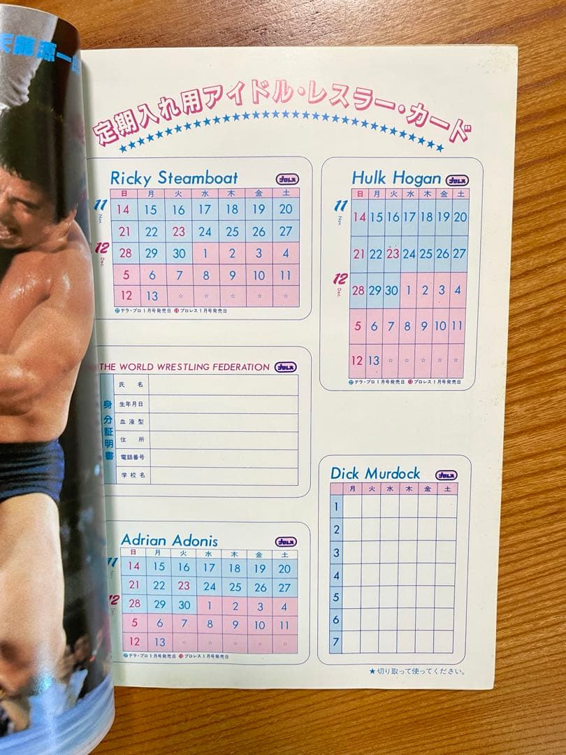 月刊プロレス 1982年 1983年 8冊　ハルクホーガン レスラー　カード