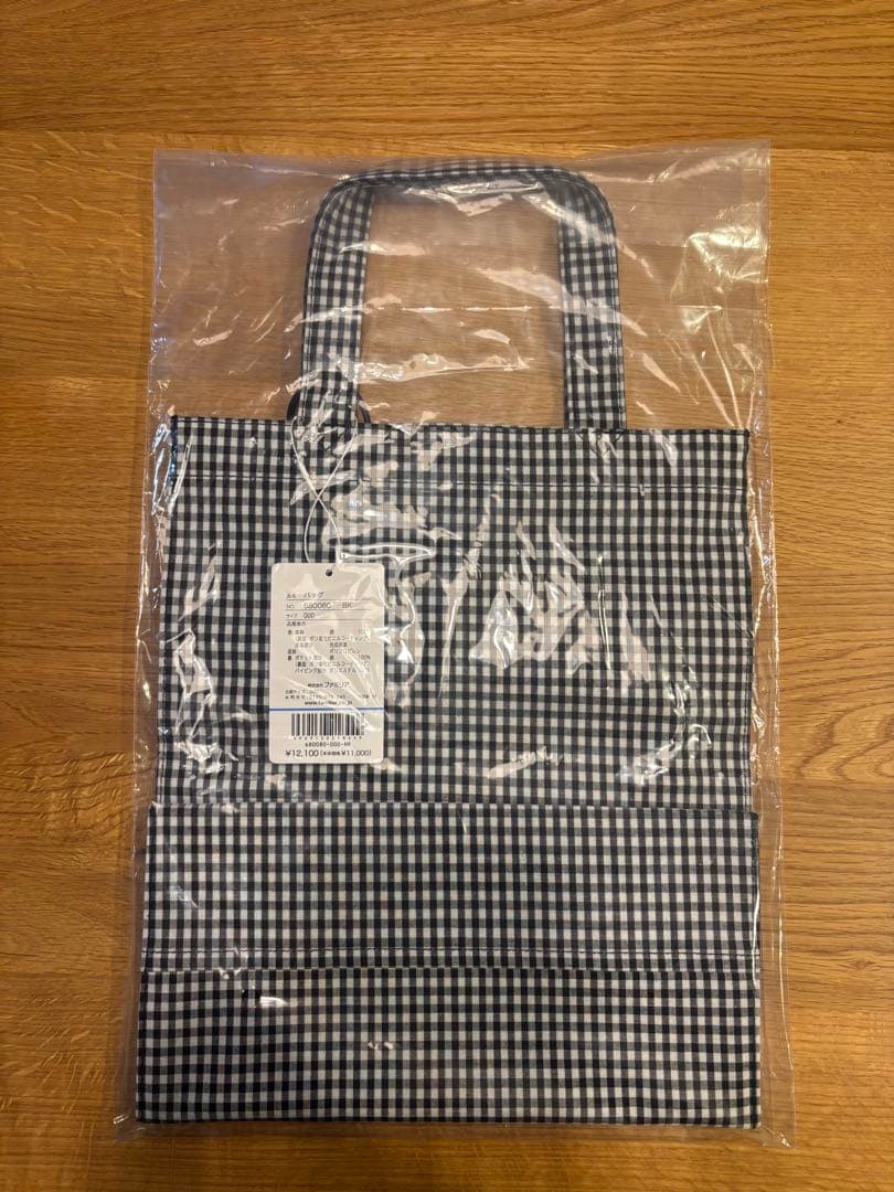 familiarファミリア　ギンガムチェック柄トートバッグ