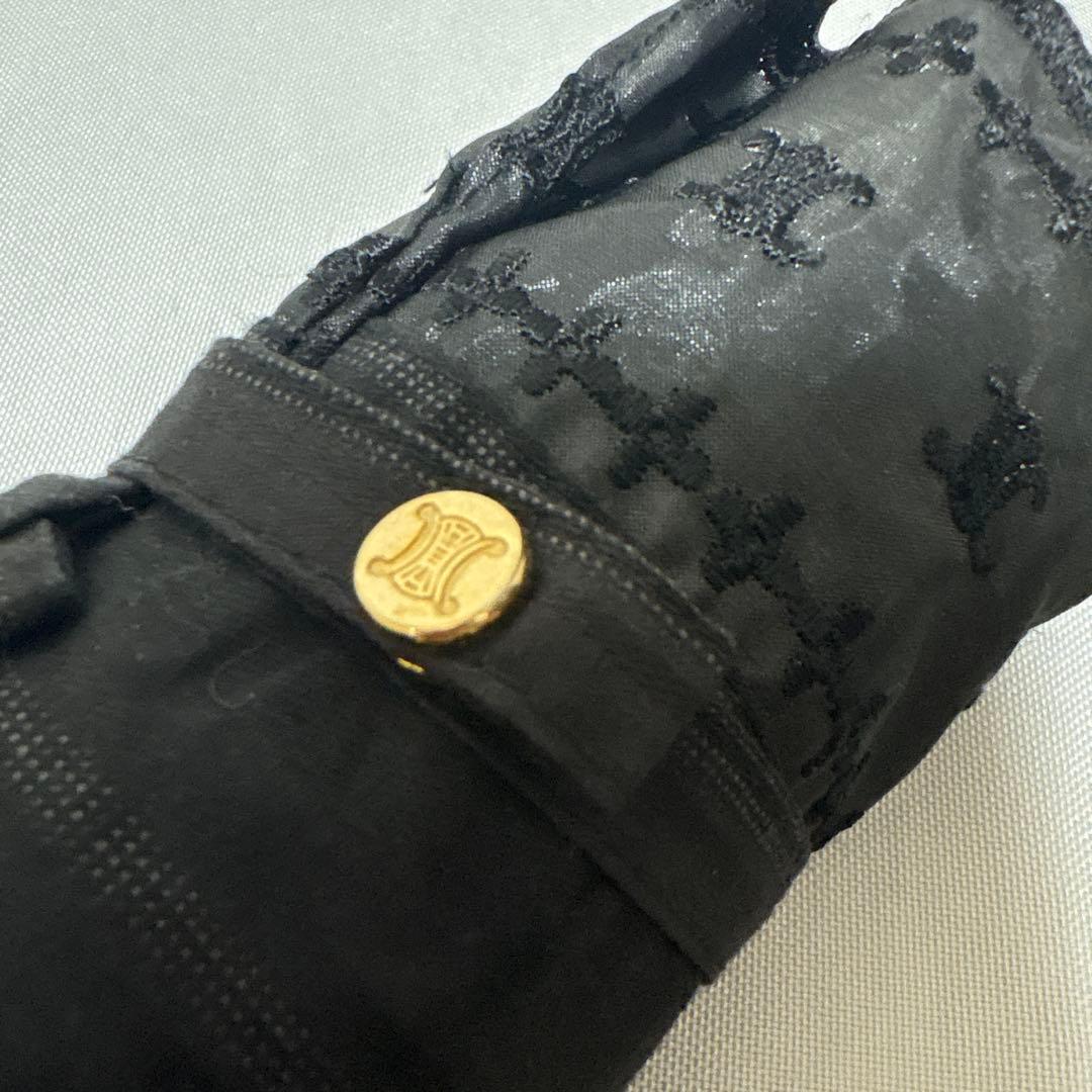 レア CELINE セリーヌ マカダム オーガンジー ムーンバット パラソル