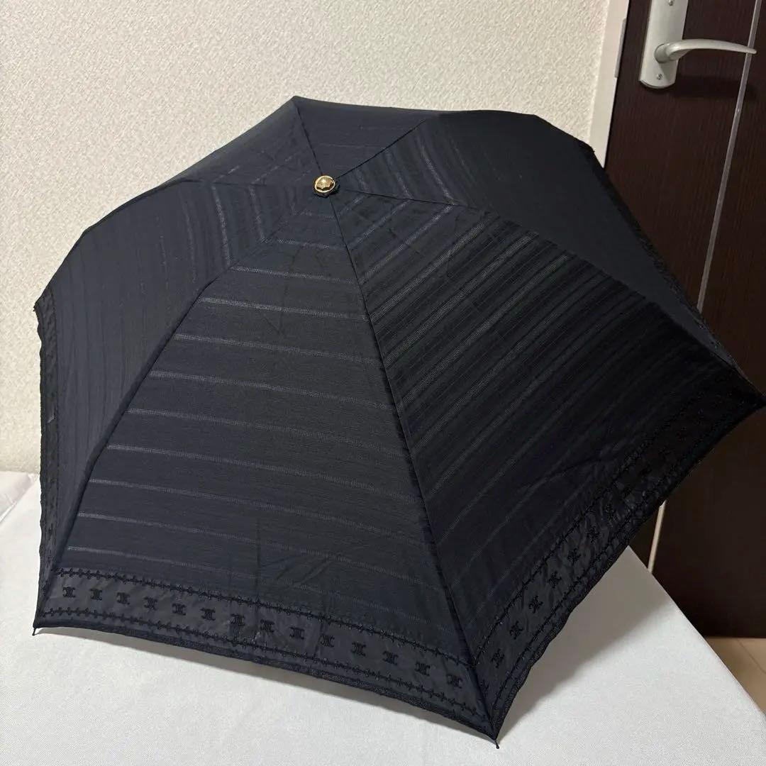 レア CELINE セリーヌ マカダム オーガンジー ムーンバット パラソル