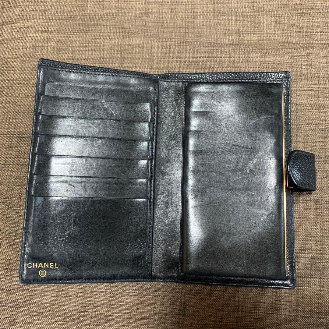 ★CHANEL★ブラック 長財布 認証カード付き