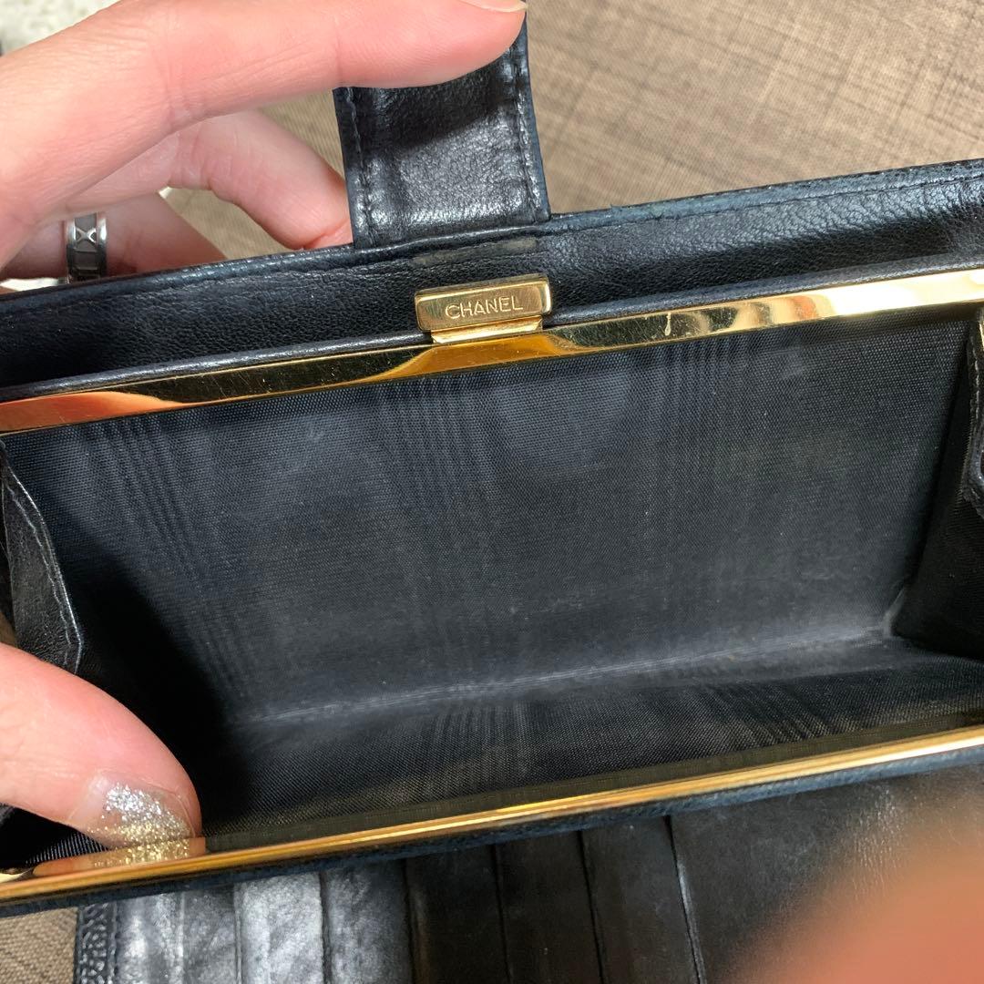 ★CHANEL★ブラック 長財布 認証カード付き