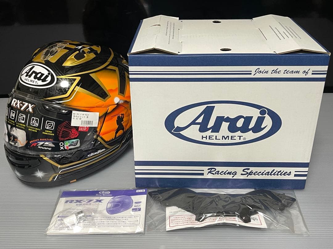 【新品 希少】 Arai RX-7X ペドロサ サムライ 侍 XLサイズ 金