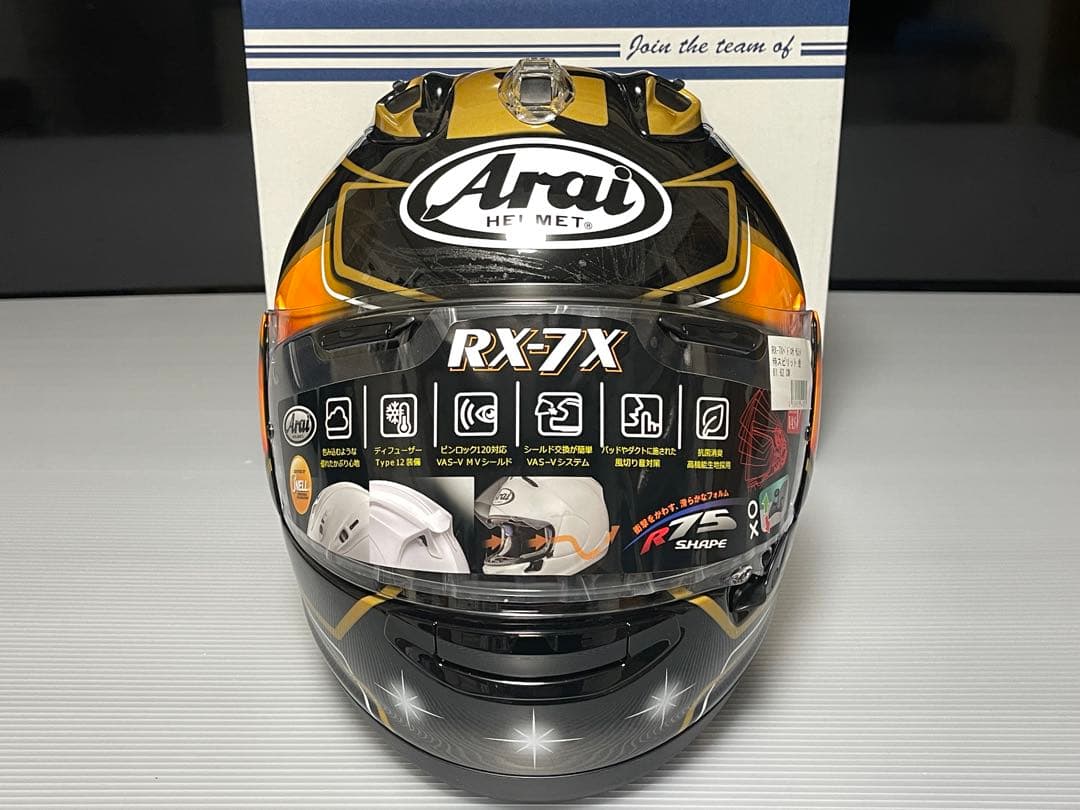 【新品 希少】 Arai RX-7X ペドロサ サムライ 侍 XLサイズ 金