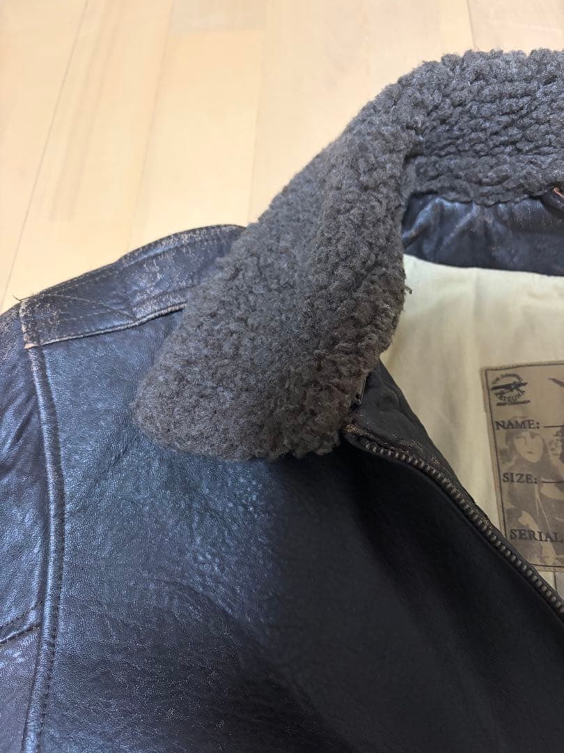 G1 スタイル ダークブラウンジャケット　ボア取り外し可能