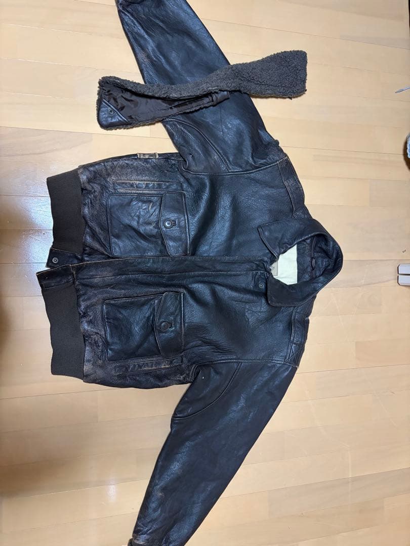 G1 スタイル ダークブラウンジャケット　ボア取り外し可能