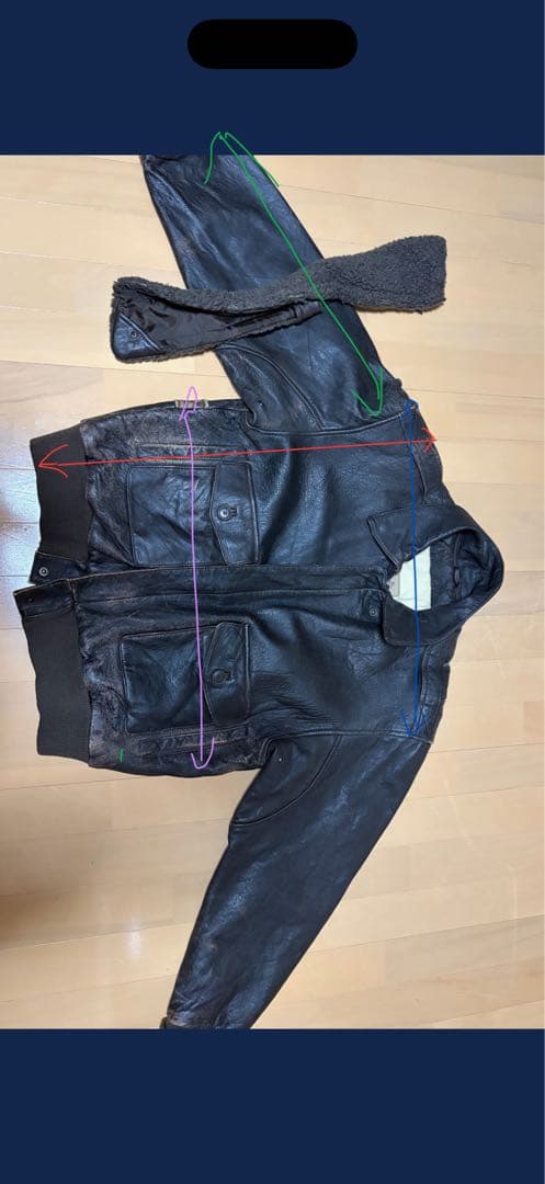 G1 スタイル ダークブラウンジャケット　ボア取り外し可能