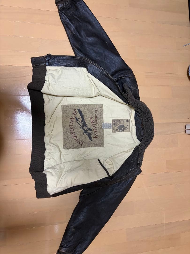 G1 スタイル ダークブラウンジャケット　ボア取り外し可能