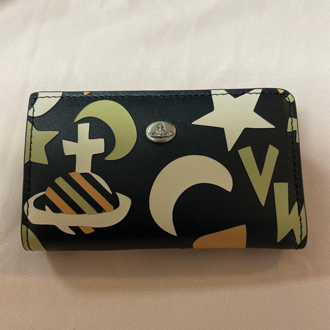 新品 ヴィヴィアンウエストウッド キーケース スター ハート ムーン 星月黒系