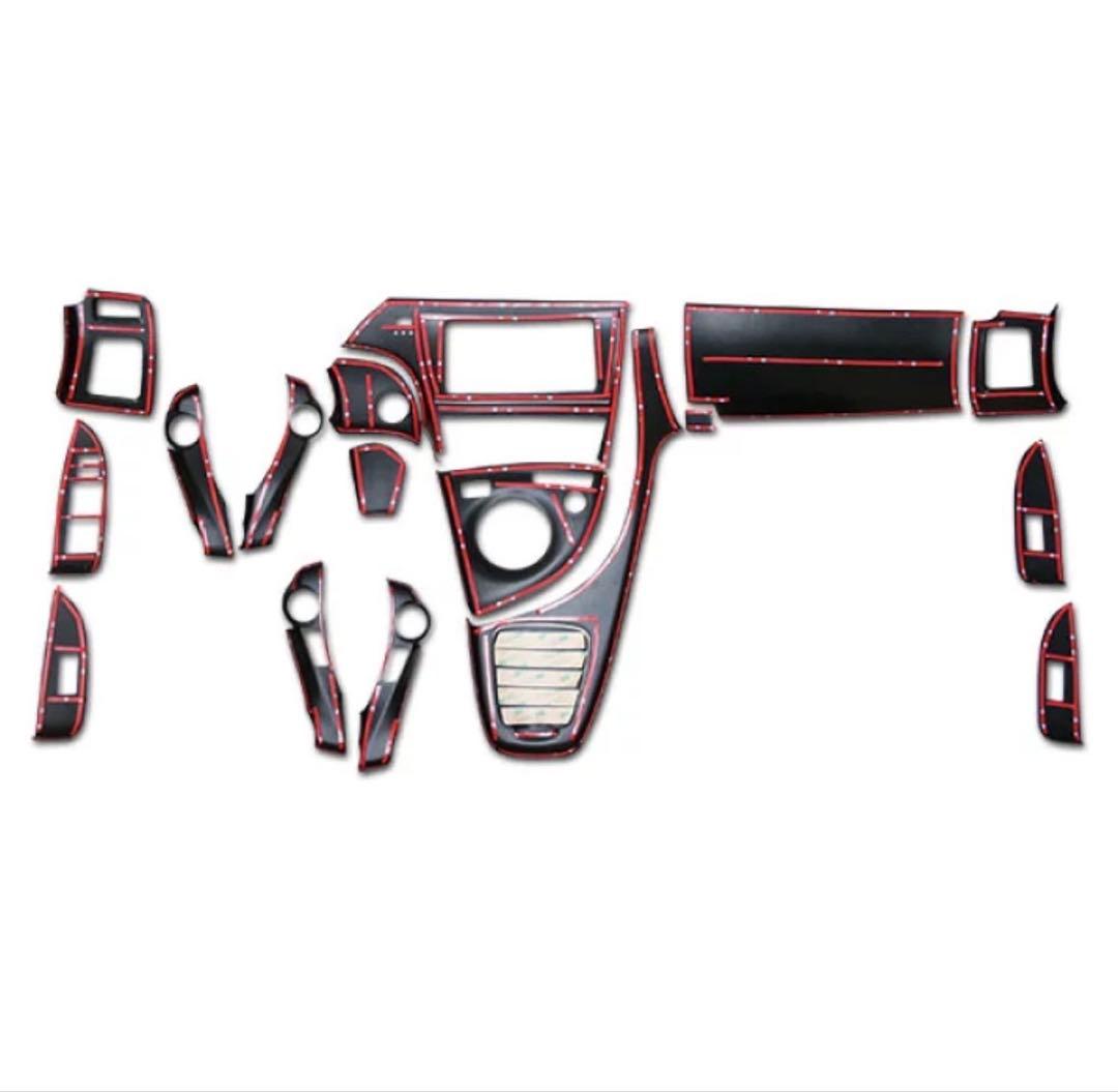 トヨタプリウス ZVW30系 3Dインテリアパネル 19P 黒木目