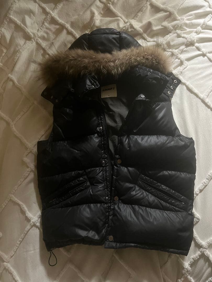 ファーダウンベスト y2k黒 L