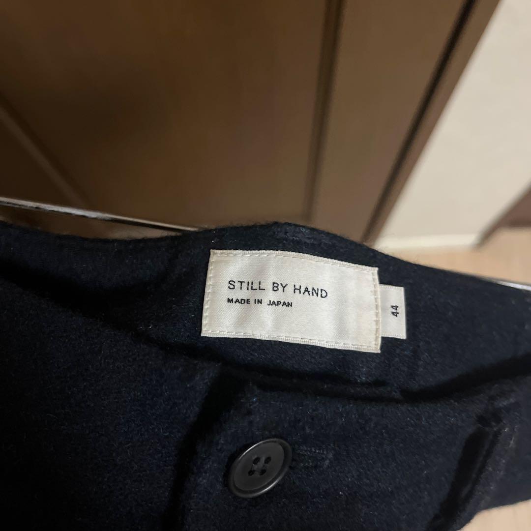 STILL BY HAND ネイビー スラックス 44