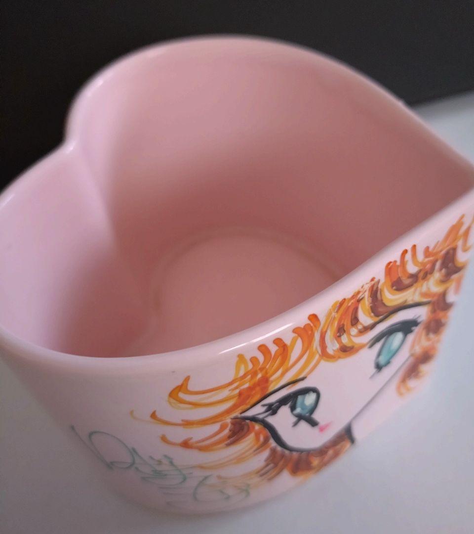 【80年代少女漫画雑誌当選品】貴重！はざまもり先生直筆イラスト＆サイン入りカップ