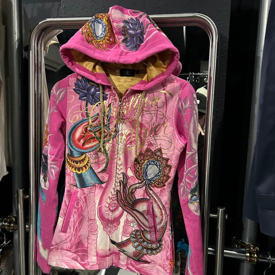 クリスチャンオードジェー　パーカー　キラキラ　ジップアップパーカー　ギャル