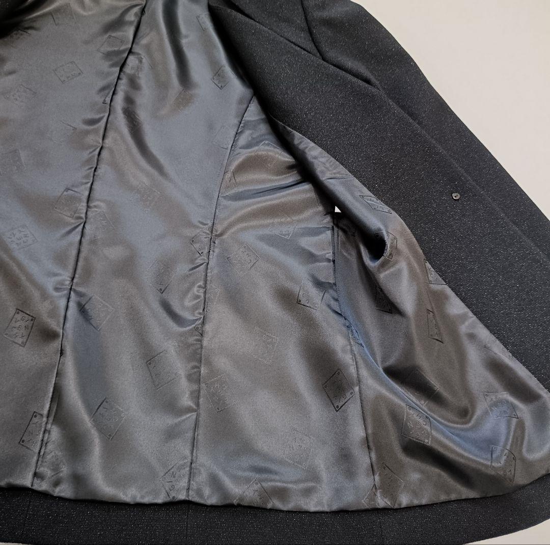 GIVENCHY ラメ仕様 レディースノーカラージャケット Vネック 38 黒系