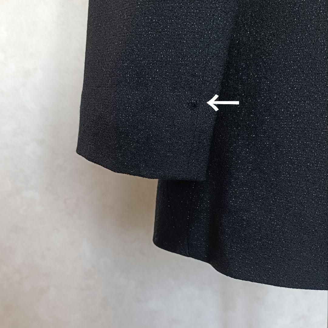 GIVENCHY ラメ仕様 レディースノーカラージャケット Vネック 38 黒系