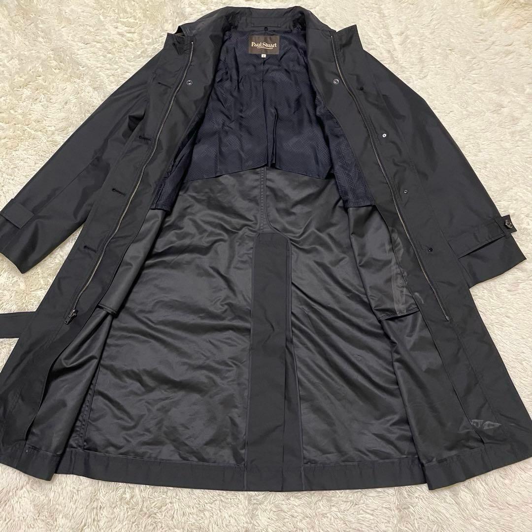 【美品】Paul Stuart ブラック 2WAY上質トレンチコート