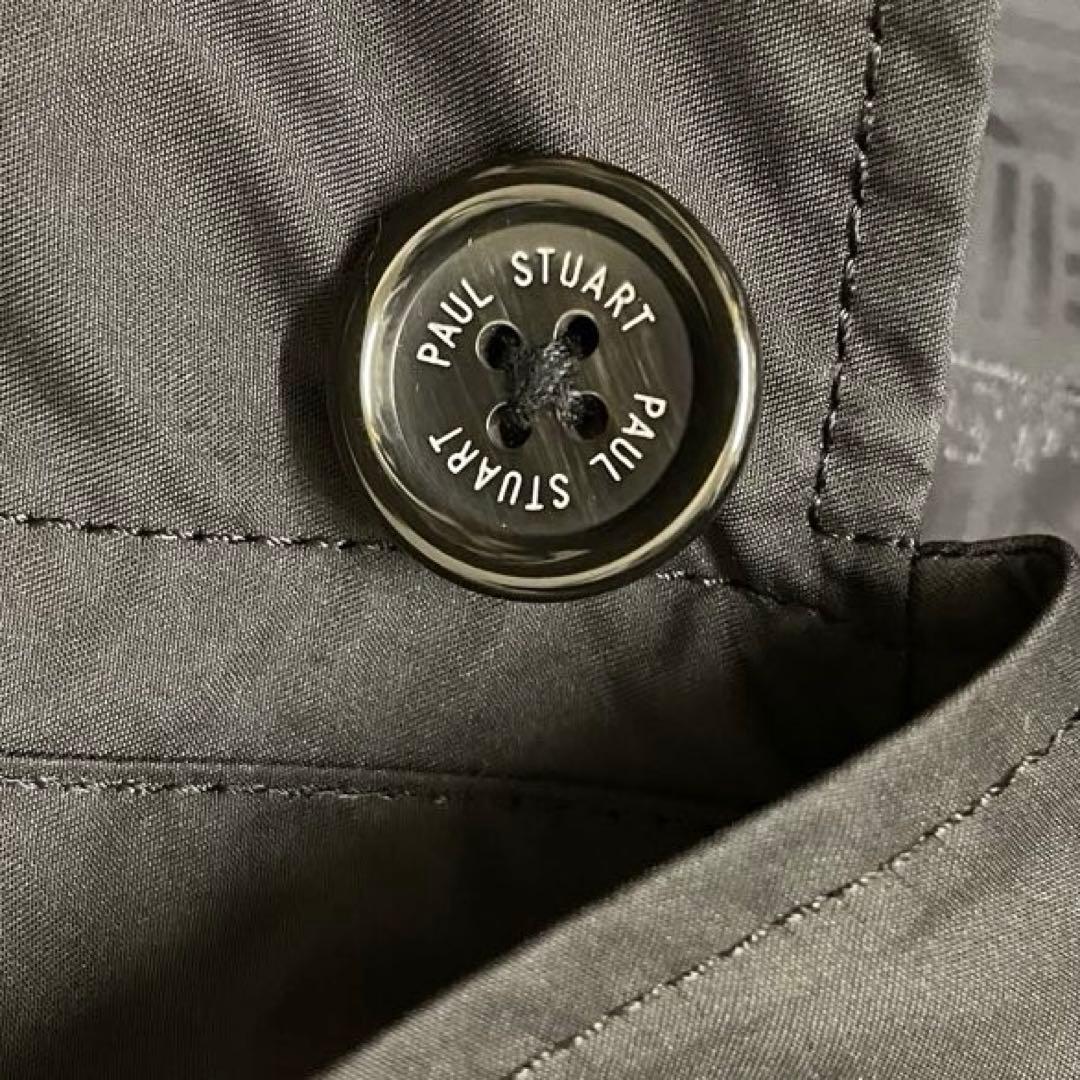 【美品】Paul Stuart ブラック 2WAY上質トレンチコート