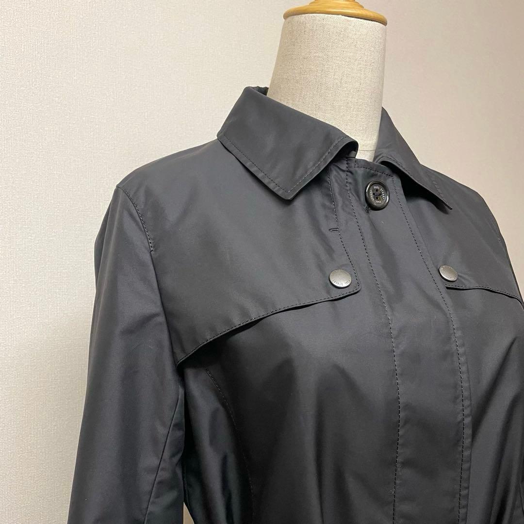 【美品】Paul Stuart ブラック 2WAY上質トレンチコート