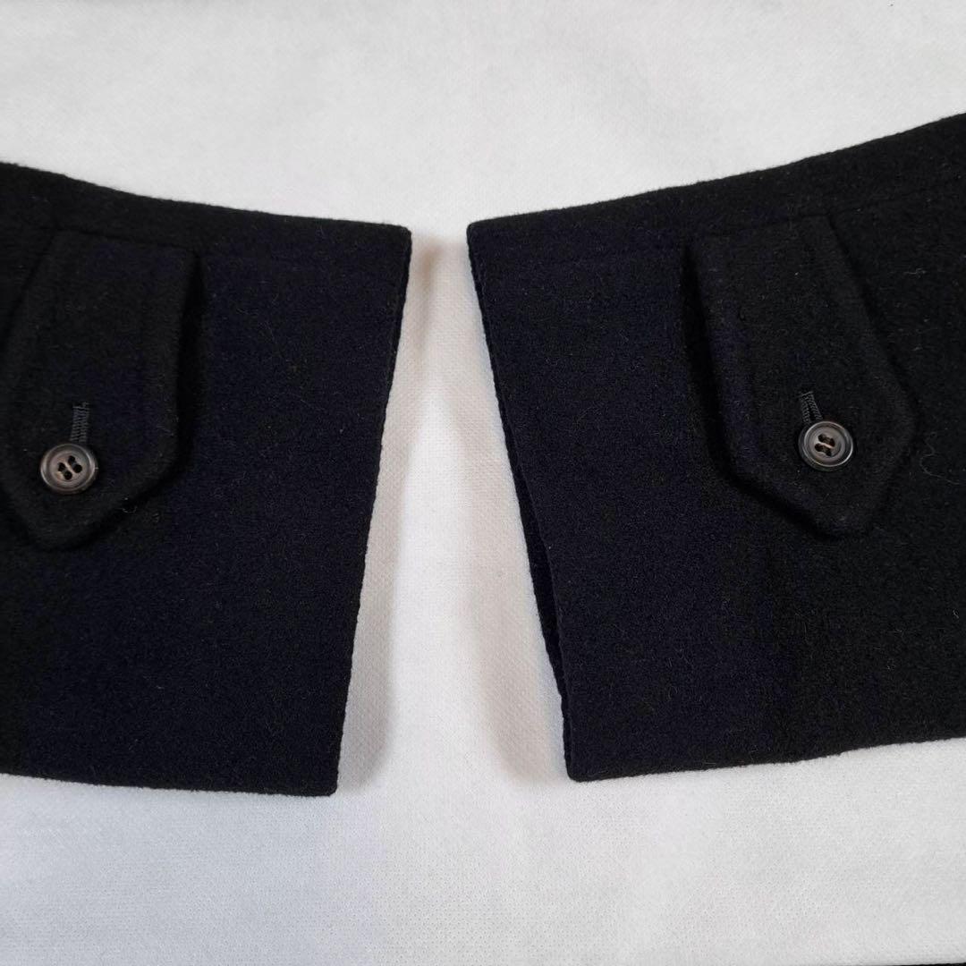 美品　DAKS カシミヤ混　ロングコート　マキシ丈　ブラック　ステンカラー